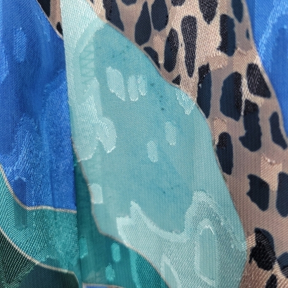 Hutch Anthropologie Ondine Multicolor Patchwork Leopard Ruffle Maxi Dress Size 0 - Picture 16 of 16